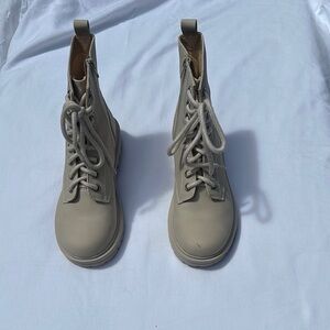 Women's Tan Lace-Up Boots